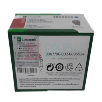利盟 LEXMARK 墨粉 78C30C0 (青色) 适用于CX421adn