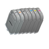 佳能 CANON 高容量墨水7色套装 PFI-870 700ML/支 (粗面黑、橙色、 照片黑、青色、品红 / 洋红、黄色、灰色)