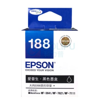 爱普生 EPSON 墨盒 T1881 2200页 (黑色)