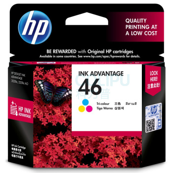 惠普 HP 墨盒 CZ638AA 46号 750页 (彩色)