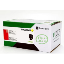 利盟 碳粉盒 74C30Y0 约3000页 (黄色) 带芯片/打印页数:3000页/适用于CS720