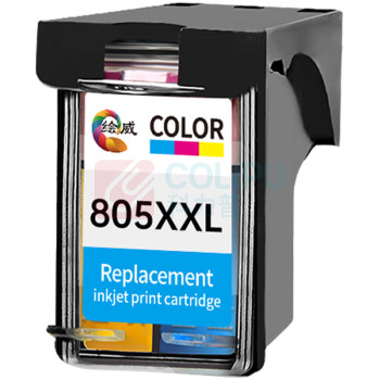 绘威 连喷透明盖彩色墨盒 805XXL  适用惠普805墨盒2720墨盒2332 2722 1210 1212 2330墨盒2721 2723 2729打印机dj2720可加墨 透明盖 彩色