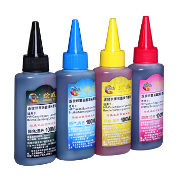 绘威 墨水套装 100ML (带针筒)-805 (四色) 适用惠普805墨盒