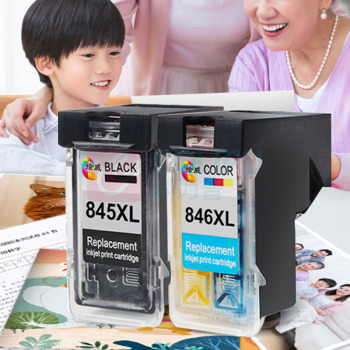 绘威 连喷透明盖黑彩墨盒套装 PG-845/CL-846  适用佳能MG3080 2980 MG2580s MG2400 TS3180 MX498 TS208 308 ip2880