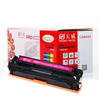 天威 PRINT-RITE 激光碳粉盒 PR-CB543A/CE323A/CF213AR TRHF02MPEJ 1400页 (红色) 专业装 带芯片