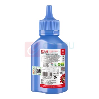 天威 PRINT-RITE 瓶装碳粉 HP 12A/Q2612/CRG-303/FX9 TJH459BPRJ/TJH579BPRJ 100克 (黑色) 专业装-加黑碳粉