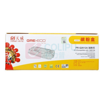 天威 PRINT-RITE 激光碳粉盒 PR-Q2612AE 加粉乐 TRHO66BPSYJ 2000页 (黑色) 商用装