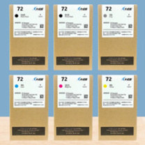 七级风 墨盒 72号 6色一套 (MK、PK、C、M、Y、G) 适用惠普HP T795/T1708/T790/1300/T1100绘图仪