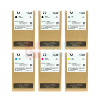 七级风 墨盒 72号 6色一套 (MK、PK、C、M、Y、G) 适用惠普HP T795/T1708/T790/1300/T1100绘图仪
