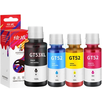 绘威 墨水 GT53XL/GT52 30000页 (四色) 4支/套