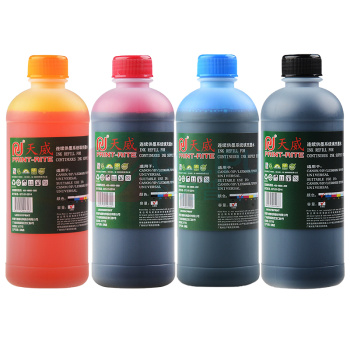 天威 PRINT-RITE 墨水 填充墨水500ML IJE007BPRNT/IJE008CPRNT/IJE009MPRNT/IJE010YPRNT 500ML*4 ((黑青黄红)四色套装) 绿装墨水