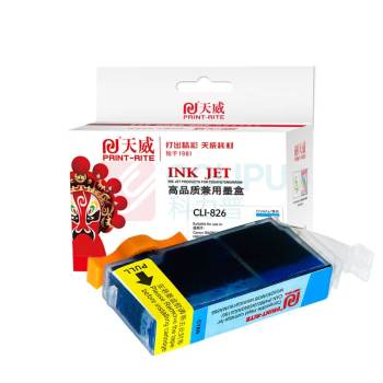 天威 PRINT-RITE 墨盒 CLI-826 IFCA43CPRJ 674页 (青色) 专业装