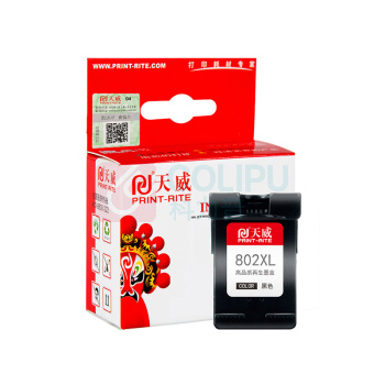 天威 PRINT-RITE 墨盒 HP-CH563ZZ(802XL)-BK IRHU73BJRJ 750页 (黑色) 网络版