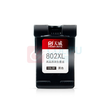 天威 PRINT-RITE 墨盒 HP-CH563ZZ(802XL)-BK IRHU73BJRJ 750页 (黑色) 网络版