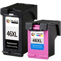 绘威 黑彩墨盒套装 46XL  适用惠普HP DeskJet 2020hc 2520hc 2029 2529 4729打印机墨盒