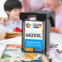绘威 连喷透明盖彩色墨盒 682XXL  适用惠普hp682墨盒