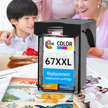 绘威 连喷透明盖彩色墨盒 67XXL  适用惠普hp901墨盒HP4500墨盒J4660 j4580 J4640 J4660 J4680 G510打印机墨盒