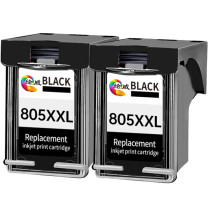 绘威 连喷透明盖墨盒 805XXL 2支/盒 (黑色) 适用惠普805墨盒2720墨盒2332 2722 1210 1212 2330墨盒2721 2723 2729打印机dj2720可加墨