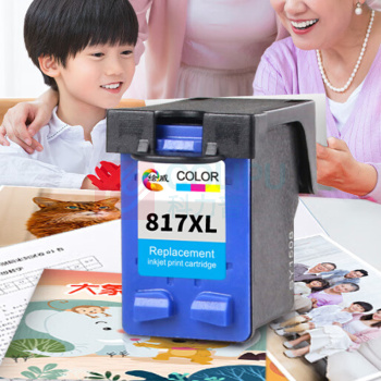 绘威 彩色大容量墨盒 817  适用惠普HP 1218 F2288 2188 2360 2368 D2468 3358 3658 3668 4308 5168 7268