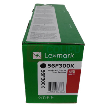 利盟 原装墨粉 56F300K 约6000页 (黑色) 适用机型:利盟Kiosk版本MS321/421/521/621