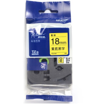 兄弟 brother 标签色带 TZE-641 黄底黑字 18mm 