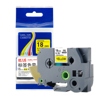 天威 PRINT-RITE 标签色带 PR-TZw641 RAB175BPRJ 18mm*8m (黄底黑字) 专业装