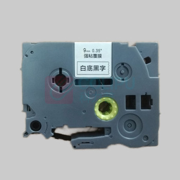 嘉禾 兄弟标签打印机色带 白底黑字 覆膜强粘型 TZe-Z221 9mm 防油防水