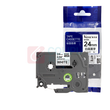 V4INK 打标机色带 TZe251 24mm×8000mm (白底黑字) 1个/个 DC
