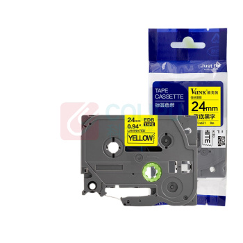 V4INK 打标机色带 TZe651 24mm×8000mm (黄底黑字) 1个/个 DC