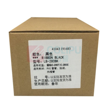 丽标 CAPELABEL 热缩管专用色带 LB-280BK-R 12mm*75M (黑色) 适用C-280系列线号机