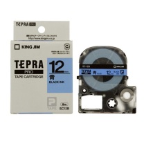 锦宫 KING JIM 标签色带 SC12B 12mm (蓝底/黑字)