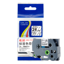 天威 PRINT-RITE 标签色带 TZw151 RAB172BPRJ 24mm*8m (透明底黑字) 专业装