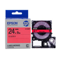 爱普生 EPSON 标签机色带 LK-6RBP 24mm (红底黑字)