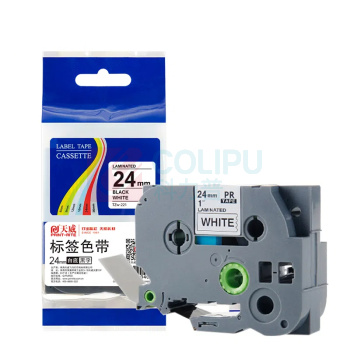 天威 PRINT-RITE 标签色带 TZw251 RAB168BPRJ 24mm*8m (白底黑字) 专业装