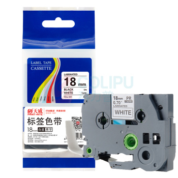 天威 PRINT-RITE 标签色带 TZw241 RAB167BPRJ 18mm*8m (白底黑字) 专业装