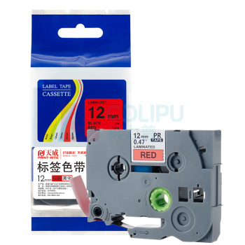 天威 PRINT-RITE 标签色带 TZw431 RAB217BPRJ 12mm*8m (红底黑字) 专业装