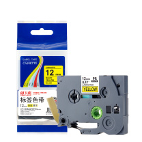 天威 PRINT-RITE 标签色带 TZw631 RAB174BPRJ 12mm*8m (黄底黑字) 专业装
