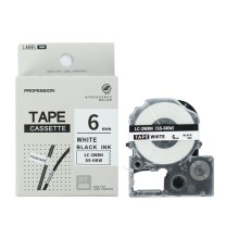 绘威 标签色带 SS6KW  适用爱普生/锦宫标签打印机 白底黑字6mm*8m
