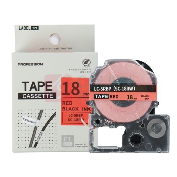 绘威 标签色带 SC18RW  适用爱普生/锦宫标签打印机 红底黑字18mm*8m