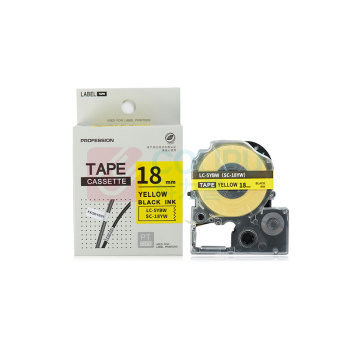 绘威 标签色带 SC18YW  适用爱普生/锦宫标签打印机 黄底黑字18mm*8m