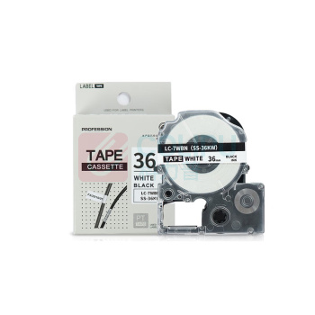 绘威 标签色带 SS36KW  适用爱普生/锦宫标签打印机 白底黑字36mm*8m