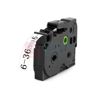 绘威 标签色带 QZe-111  适用兄弟标签打印机 透明底黑字6mm*8m