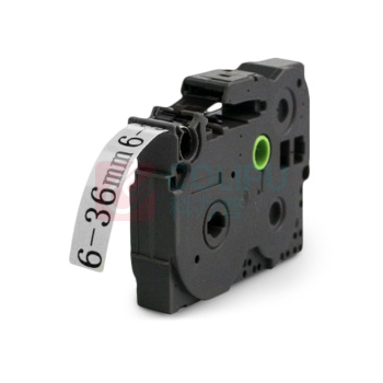 绘威 标签色带 QZe-M911  适用兄弟标签打印机 银底黑字6mm*8m
