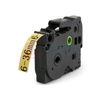 绘威 标签色带 QZe-811  适用兄弟标签打印机 金底黑字6mm*8m