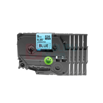 绘威 标签色带 QZe-521  适用兄弟标签打印机 蓝底黑字9mm*8m