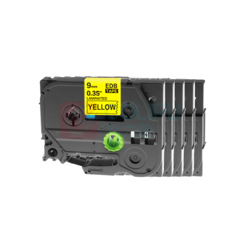 绘威 标签色带 QZe-621  适用兄弟标签打印机 黄底黑字9mm*8m