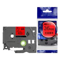 绘威 标签色带 QZe-461  适用兄弟标签打印机 红底黑字36mm*8m