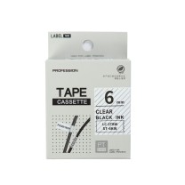 绘威 标签色带 ST6KW  适用爱普生/锦宫标签打印机 透明底黑字6mm*8m
