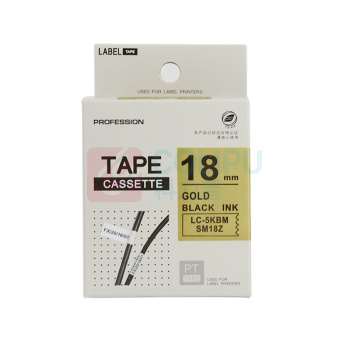 绘威 标签色带 SM18ZW  适用爱普生/锦宫标签打印机 金底黑字18mm*8m