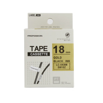 绘威 标签色带 SM18ZW  适用爱普生/锦宫标签打印机 金底黑字18mm*8m